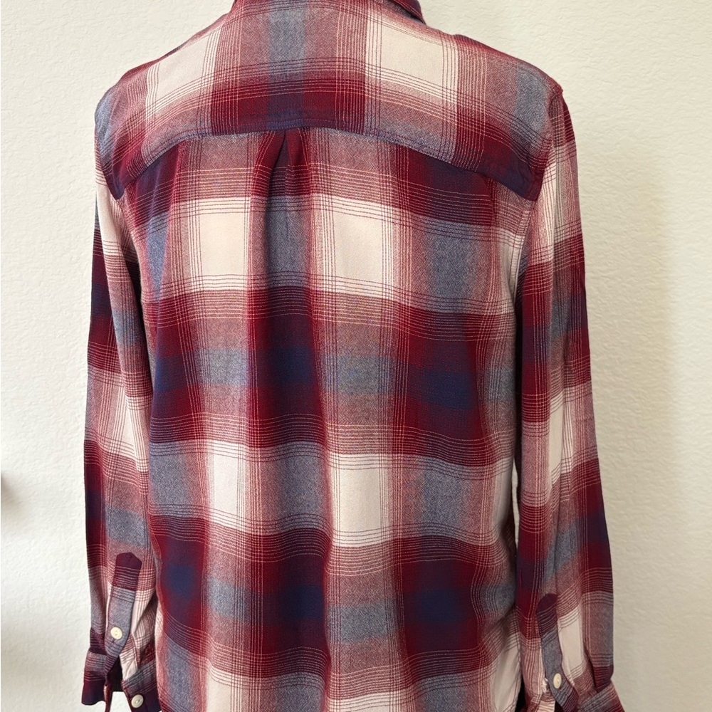 Levi's Red, Blue and White Plaid Button-Down Shirt - Picture 7 of 8